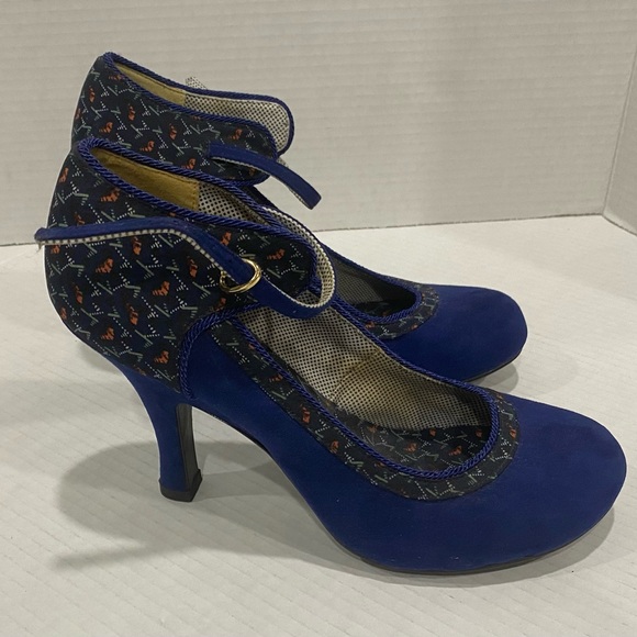Ruby Shoo Vintage Blue High Heels Size 7/40 PLEASE NOTE like US 8-9 NOT A 7 - Picture 2 of 6